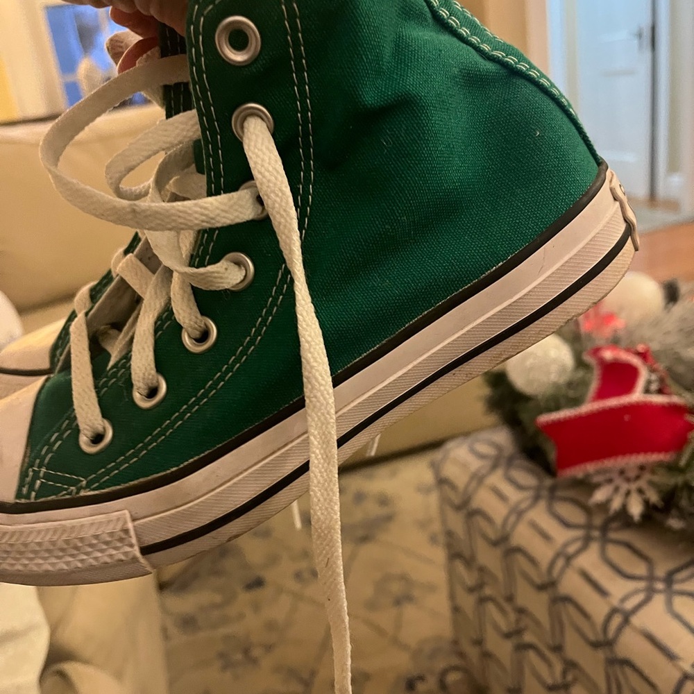 Emerald Green Women's High-Top Sneakers